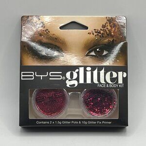 BYS Glitter Face & Body Kit-Glitter Pot & Glitter Fix Primer-FUCHSIA